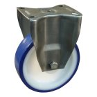 Novio serie 27-30 Bokwiel met plaatbevestiging - Ø100 mm - glijlager - PU/TPU - 327.101.306.001