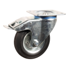 Novio serie 02-15 Zwenkwiel geremd met plaatbevestiging - Ø160 mm - rollager - rubber/TPE - 202.162.156.500