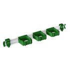 Toolflex One Aluminium rail met 3 gereedschapshouders - 540 mm - Ø15-35 mm - groen