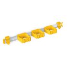 Toolflex One Aluminium rail met 3 gereedschapshouders - 540 mm - Ø15-35 mm - geel