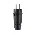 ABL PVC stekker met wartel + randaarde zwart