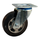 Novio serie 10-15 Zwenkwiel met plaatbevestiging - Ø125 mm - kogellager - rubber/TPE- 210.126.156.000