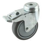 Novio serie 68-60 Zwenkwiel geremd met boutgat bevestiging - Ø75 mm - kogellager - rubber/TPE - 468.756.600.300