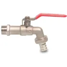 Profec Kogelkraan met slangwartel nr.120 - messing vernikkeld - 2x buitendraad - 10 bar