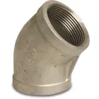 Profec Knie 45° nr.120 - RVS - 16 bar - 2x binnendraad