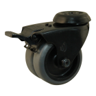 Novio serie 68-62 Zwenkwiel geremd met boutgat bevestiging - Ø50 mm - glijlager - rubber/TPE - 468.501.620.301