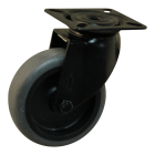 Novio serie 68-60 Zwenkwiel met plaatbevestiging - Ø75 mm - glijlager - rubber/TPE - 468.751.606.001