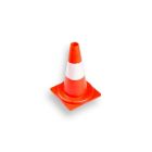 Labora Pilon / verkeerskegel - 32 cm - oranje / wit - kunststof