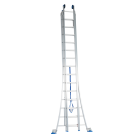 Solide DB14SP Bouwladder - 3-delig - 3x14 sporten - open voet - ongecoat
