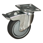 Novio serie 68-60 Zwenkwiel geremd met plaatbevestiging - Ø75 mm - kogellager - rubber/TPE - 468.756.606.300