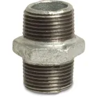 Profec Dubbele nippel nr. 280 - gietijzer gegalvaniseerd - 25 bar - 2x buitendraad