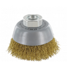 Rotec Komborstel - Ø60 mm - M14 - gegolfd messingdraad - 798.0110