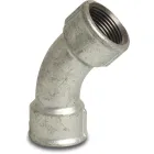 Profec Bocht 45° nr.41 - gietijzer gegalvaniseerd - 25 bar - 2x binnendraad