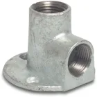 Profec Muurplaat 90° nr.471 - gietijzer gegalvaniseerd - 25 bar - 2x binnendraad