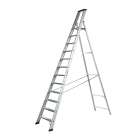 DAS ET12A Hercules ANO Enkele trapladder - 1x12 sporten - geanodiseerd aluminium