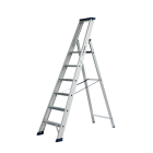DAS ET6A Hercules ANO Enkele trapladder - 1x6 sporten - geanodiseerd aluminium