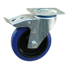 Novio serie 13-15 Zwenkwiel geremd met plaatbevestiging - Ø100 mm - rollager - rubber/TPE - 213.102.156.500