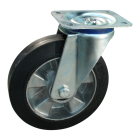 Novio serie 10-15 Zwenkwiel met plaatbevestiging - Ø200 mm - kogellager - rubber/TPE- 210.206.156.000