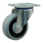 Novio serie 14-15 Zwenkwiel met plaatbevestiging - Ø100 mm - kogellager - rubber/TPE - 214.106.156.000