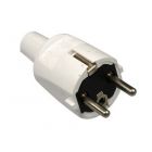 ABL PVC rechte stekker + randaarde - wit - 33105