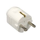 HEVU PVC Rechte stekker + randaarde - klapmodel - wit - 61070