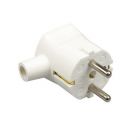 Martin Kaiser PVC Haakse stekker 577/kws + randaarde - met tule - wit - 61313