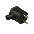 Martin Kaiser PVC Haakse stekker 577/kws + randaarde - met tule - zwart - 61304
