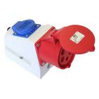 ABL CEE Combo wandcontactdoos 16A 5-Polig + 230V - rood - D51S331
