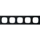Gira 021509 Afdekraam 5-voudig - E2 - zwart mat
