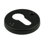 Ami Afdekrozet profielcilinder rond tbv kastslot - geperst aluminium zwart - RZ RO PC BE