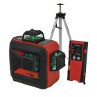 Futech MC3D compact kruislijnlaser met statief & handontvanger - groen - 040.03D-P
