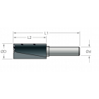 Stehle Hardmetalen groeffrees - Ø22 x 59 mm - met inboorsnede - 58502129
