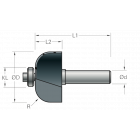 Stehle Hardmetalen Kwartholfrees met aanlooplager - Ø25,4 x 55 mm, R=6,3 mm - 58512047