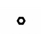 QlinQ Blackline Zeskantmoer DIN 934-8 - staal zwart gecoat