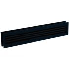 Nedco Deurventilatierooster - 455x90 mm - kunststof zwart - 641.002.01