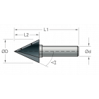 Stehle Hardmetalen V-groeffrees / graveerfrees - Ø15,8 x 51 mm, R=30° - 58502269