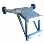 ASC Ladderafhouder met schuine hoek en traanplaat - aluminum