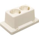 ABB HAF 3611W2 2-voudige wandcontactdoos voor 3611 - creme - 7160.200