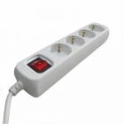VB Tafelcontactdoos met schakelaar - 4-voudig - 1,5 meter 3x1,5 mm² - wit