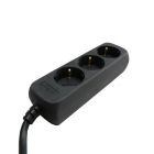 VB Tafelcontactdoos - 3-voudig - 1,5 meter 3x1,5 mm² - zwart