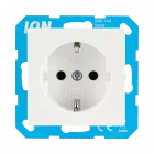 ION Wandcontactdoos RA V1/J1 - glans Alpin Wit - 10.100.011