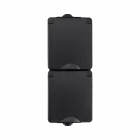 ION Opbouw wandcontactdoos 2-voudig IP55 - verticaal - zwart - 55.200.170