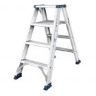 DAS Premium Dubbele bouw trap - trapladder - brut aluminium
