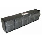 Stockbox wandsysteem met 5 kantelbare bakjes - 61562