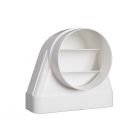 Nedco Overgangsstuk haaks Ø150 mm x 220x90 mm ECO+ - kunststof wit - 659.012.00