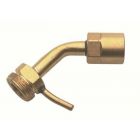 Sievert Halspijp 7 cm messing met ophanghaak - 351102