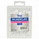 Tack Universele spijkerclip - 7 mm - wit - 100 stuks - 57184