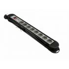 VB Pro Tafelcontactdoos met schakelaar - 8-voudig - 3 meter 3x1,5 mm² - zwart