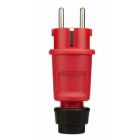 ABL PVC stekker met wartel + randaarde rood