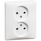 Peha Wandcontactdoos wit inbouw 2-voudig - zonder randaarde - H80.1912WW